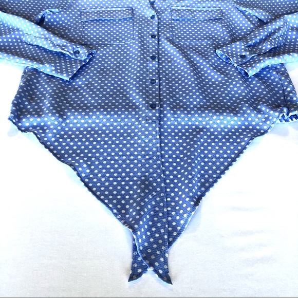 Jones New York Signature Women’s Top Dot Dot Blue - Picture 12 of 17